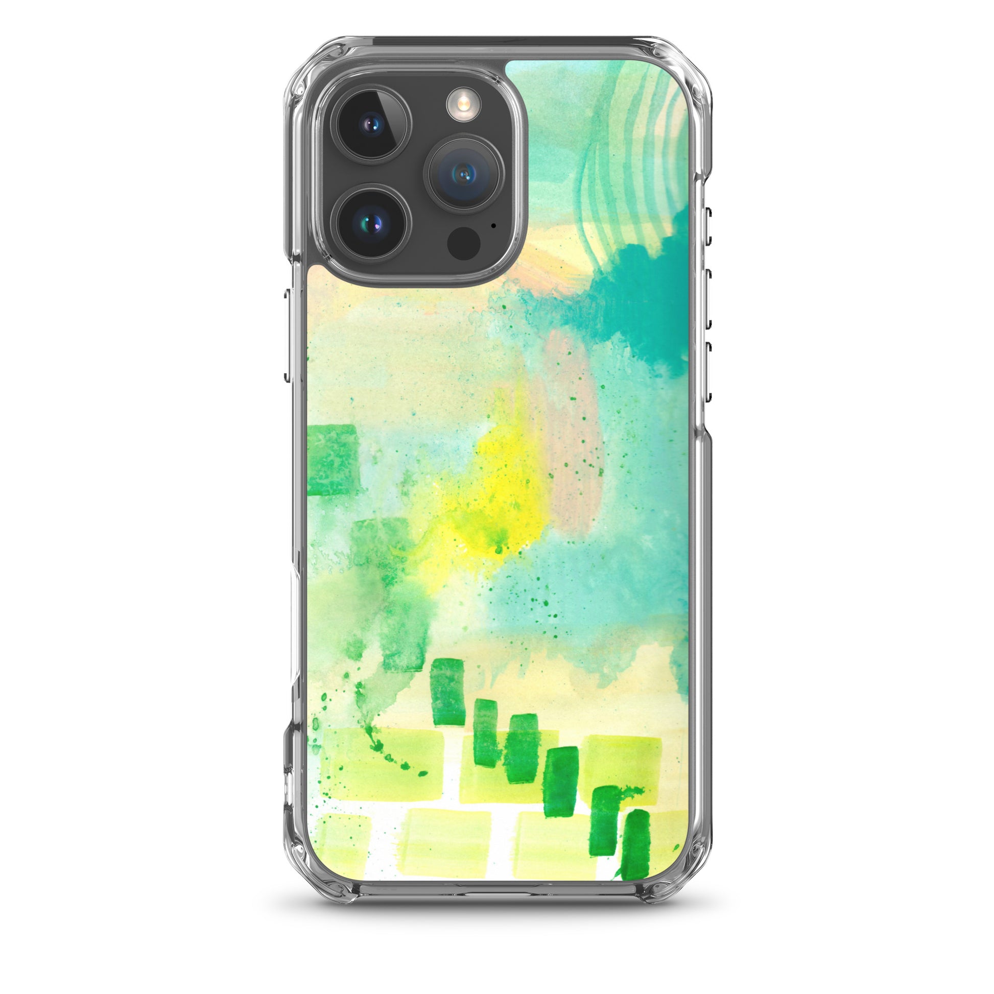 Abstract Aqua Clear Case for iPhone® - Aquamarine Design - Artistic Gifts for Women - Art by Artist Tania Herrera from Aquamarine Design Studio