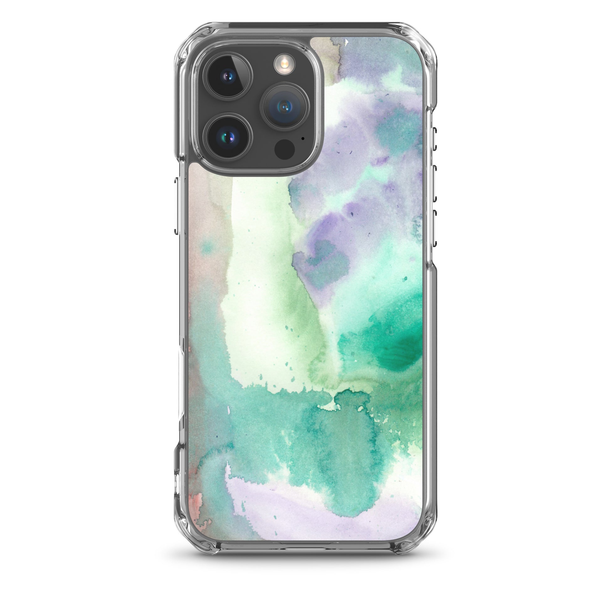 Purple and Green Abstract Clear Case for iPhone® - Aquamarine Design - Artistic Gifts for Women - Art by Artist Tania Herrera from Aquamarine Design Studio