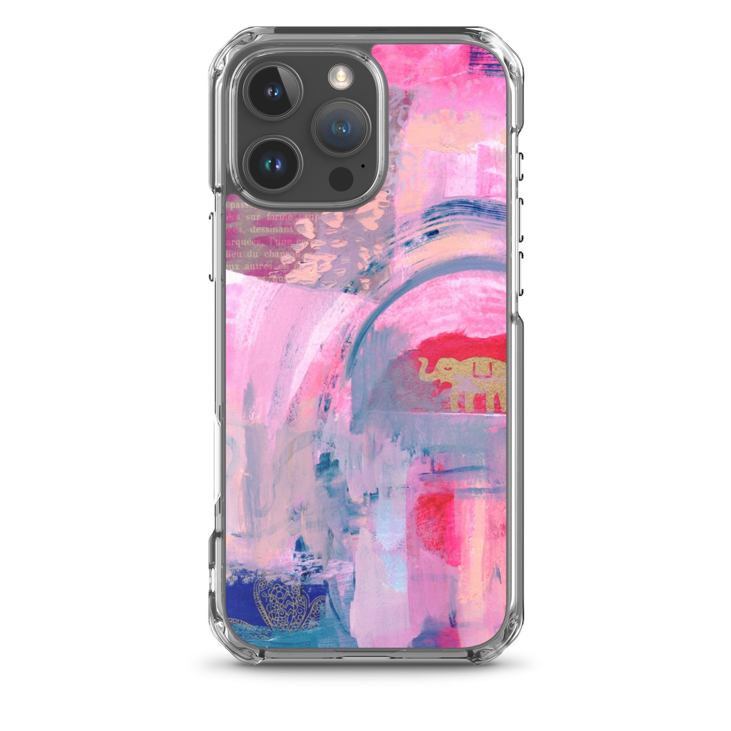 Collage Design Clear Case for iPhone® - Aquamarine Design - Artistic Gifts for Women - Art by Artist Tania Herrera from Aquamarine Design Studio