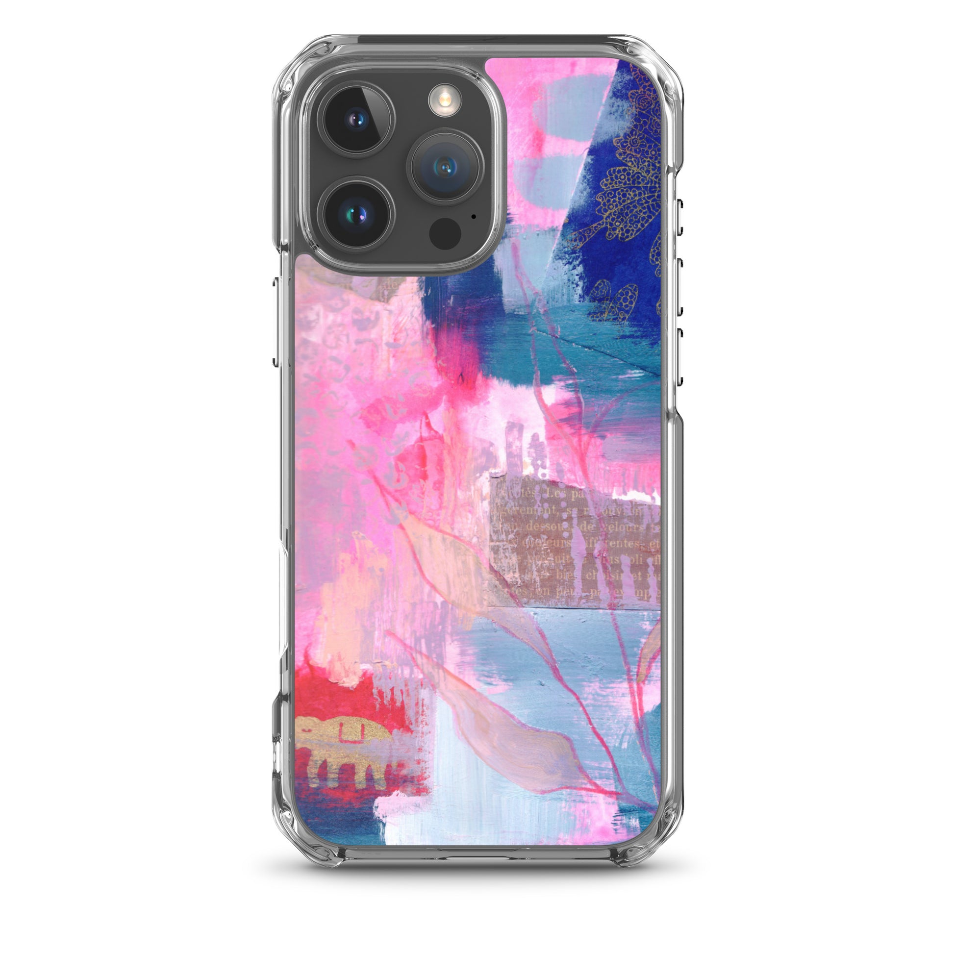 Collage Design Clear Case for iPhone® - Aquamarine Design - Artistic Gifts for Women - Art by Artist Tania Herrera from Aquamarine Design Studio