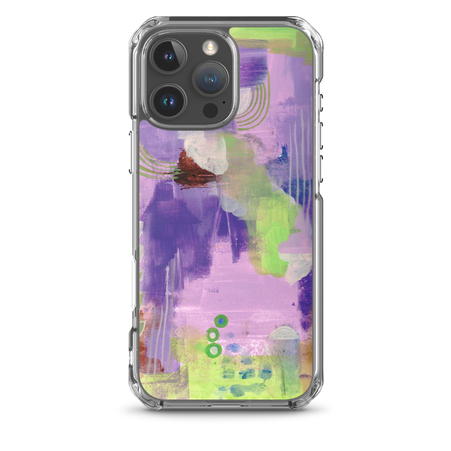 Purple Abstract I Clear Case for iPhone® - Aquamarine Design - Artistic Gifts for Women - Art by Artist Tania Herrera from Aquamarine Design Studio