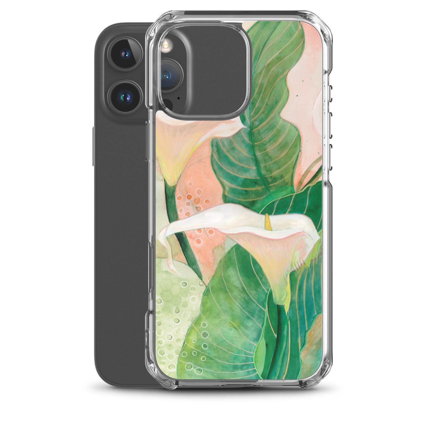 Calla lily Clear Case for iPhone® - Aquamarine Design - Artistic Gifts for Women - Art by Artist Tania Herrera from Aquamarine Design Studio