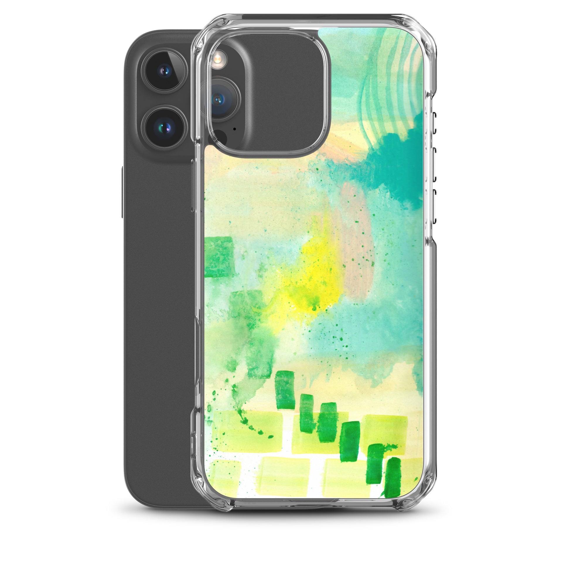 Abstract Aqua Clear Case for iPhone® - Aquamarine Design - Artistic Gifts for Women - Art by Artist Tania Herrera from Aquamarine Design Studio