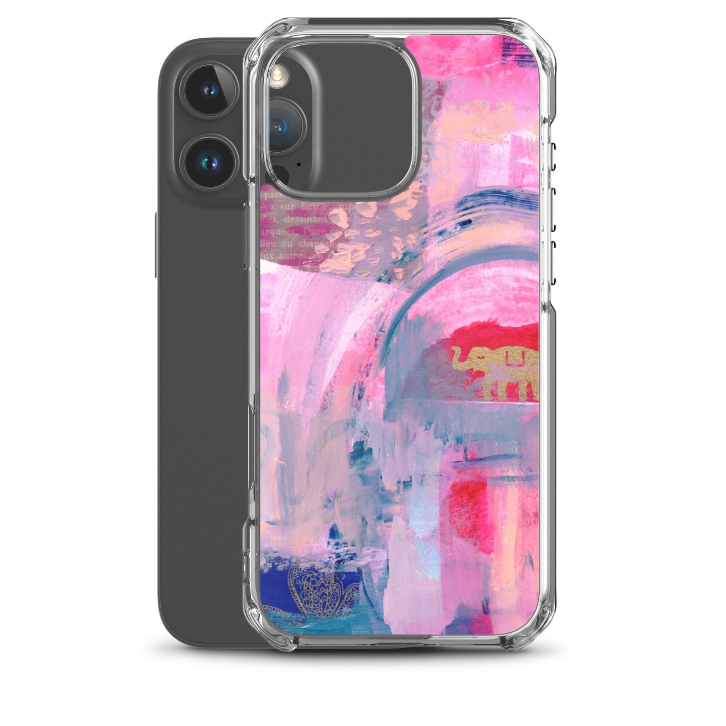 Collage Design Clear Case for iPhone® - Aquamarine Design - Artistic Gifts for Women - Art by Artist Tania Herrera from Aquamarine Design Studio
