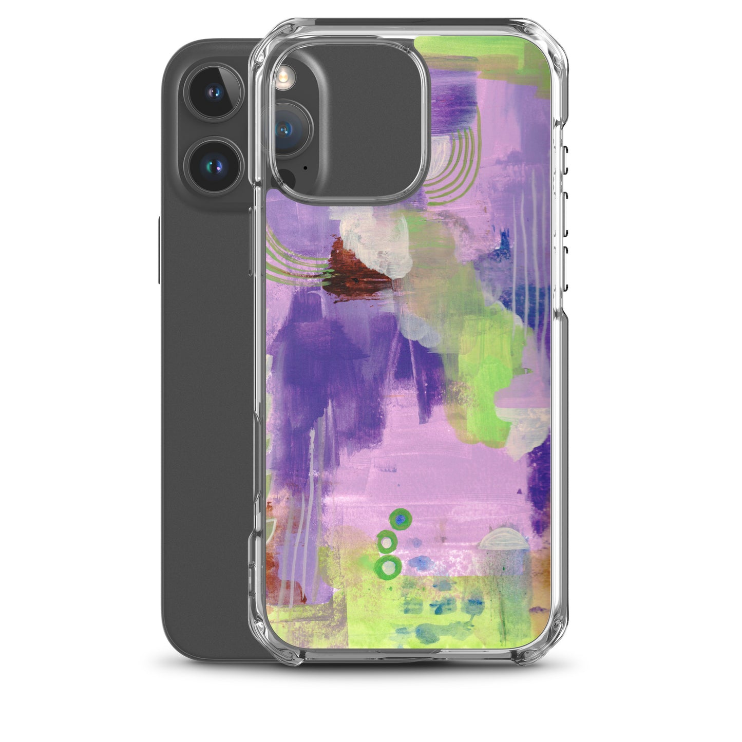 Purple Abstract I Clear Case for iPhone® - Aquamarine Design - Artistic Gifts for Women - Art by Artist Tania Herrera from Aquamarine Design Studio