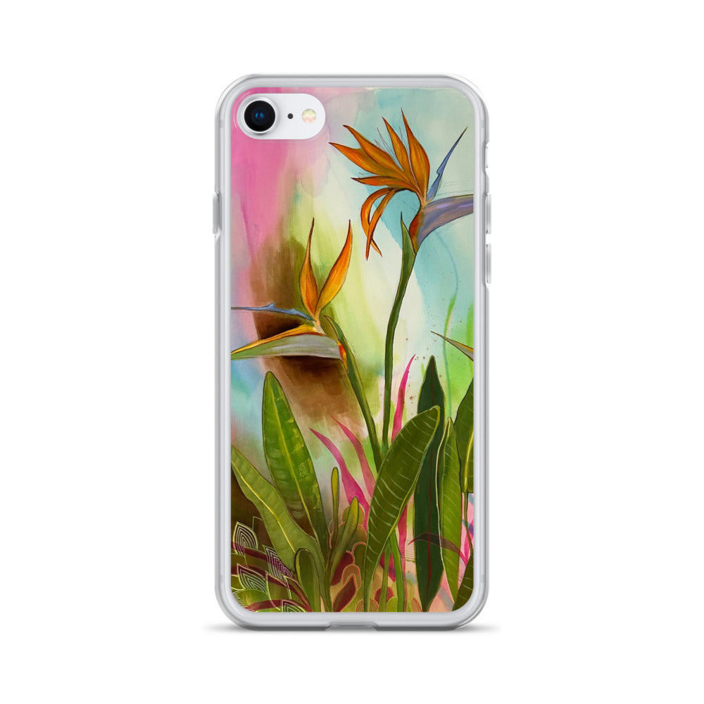 Birds in Paradise Clear Case for iPhone® - Aquamarine Design - Artistic Gifts for Women - Art by Artist Tania Herrera from Aquamarine Design Studio