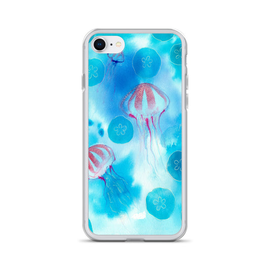 Jelly Flow Clear Case for iPhone® - Aquamarine Design - Artistic Gifts for Women - Art by Artist Tania Herrera from Aquamarine Design Studio