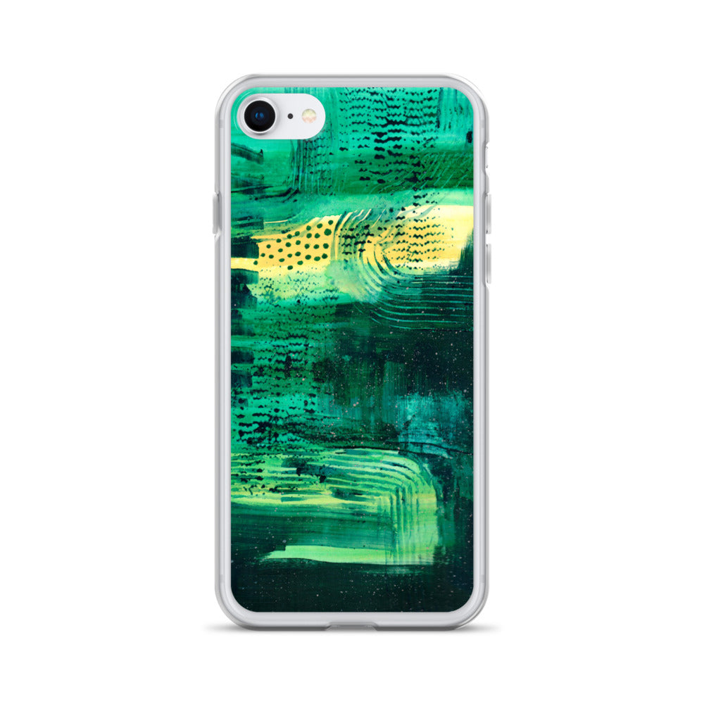 Deep Green Clear Case for iPhone® - Aquamarine Design - Artistic Gifts for Women - Art by Artist Tania Herrera from Aquamarine Design Studio