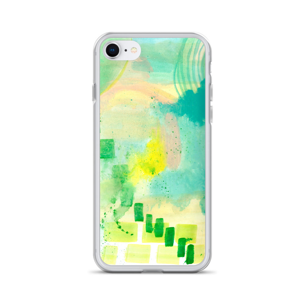 Abstract Aqua Clear Case for iPhone® - Aquamarine Design - Artistic Gifts for Women - Art by Artist Tania Herrera from Aquamarine Design Studio