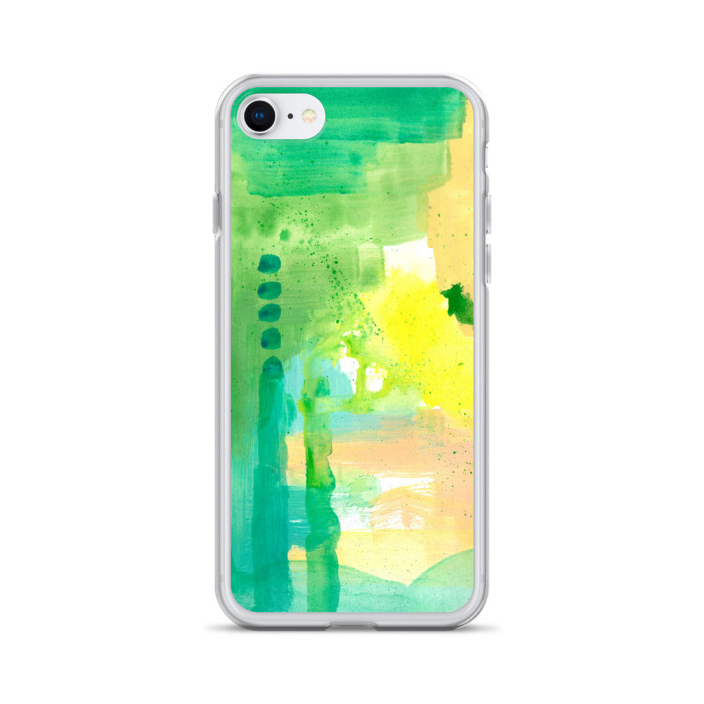 Aqua Abstract Design II Clear Case for iPhone® - Aquamarine Design - Artistic Gifts for Women - Art by Artist Tania Herrera from Aquamarine Design Studio