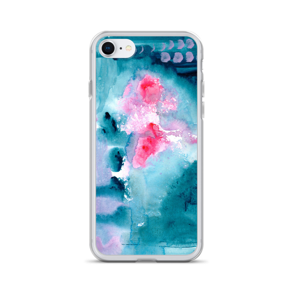 Magical Blue I Clear Case for iPhone® - Aquamarine Design - Artistic Gifts for Women - Art by Artist Tania Herrera from Aquamarine Design Studio