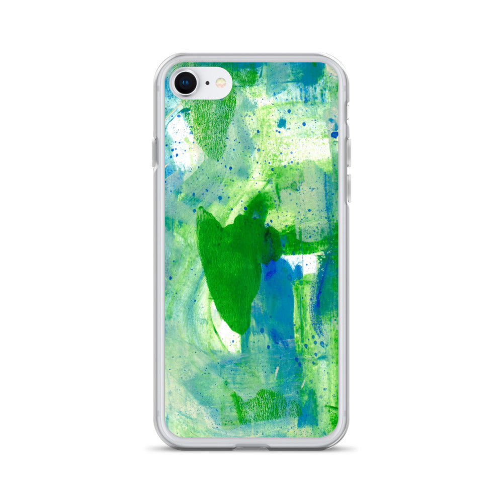 Green Mist Clear Case for iPhone® - Aquamarine Design - Artistic Gifts for Women - Art by Artist Tania Herrera from Aquamarine Design Studio