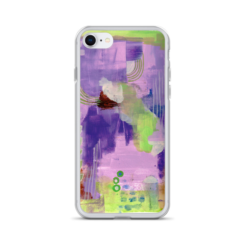 Purple Abstract I Clear Case for iPhone® - Aquamarine Design - Artistic Gifts for Women - Art by Artist Tania Herrera from Aquamarine Design Studio
