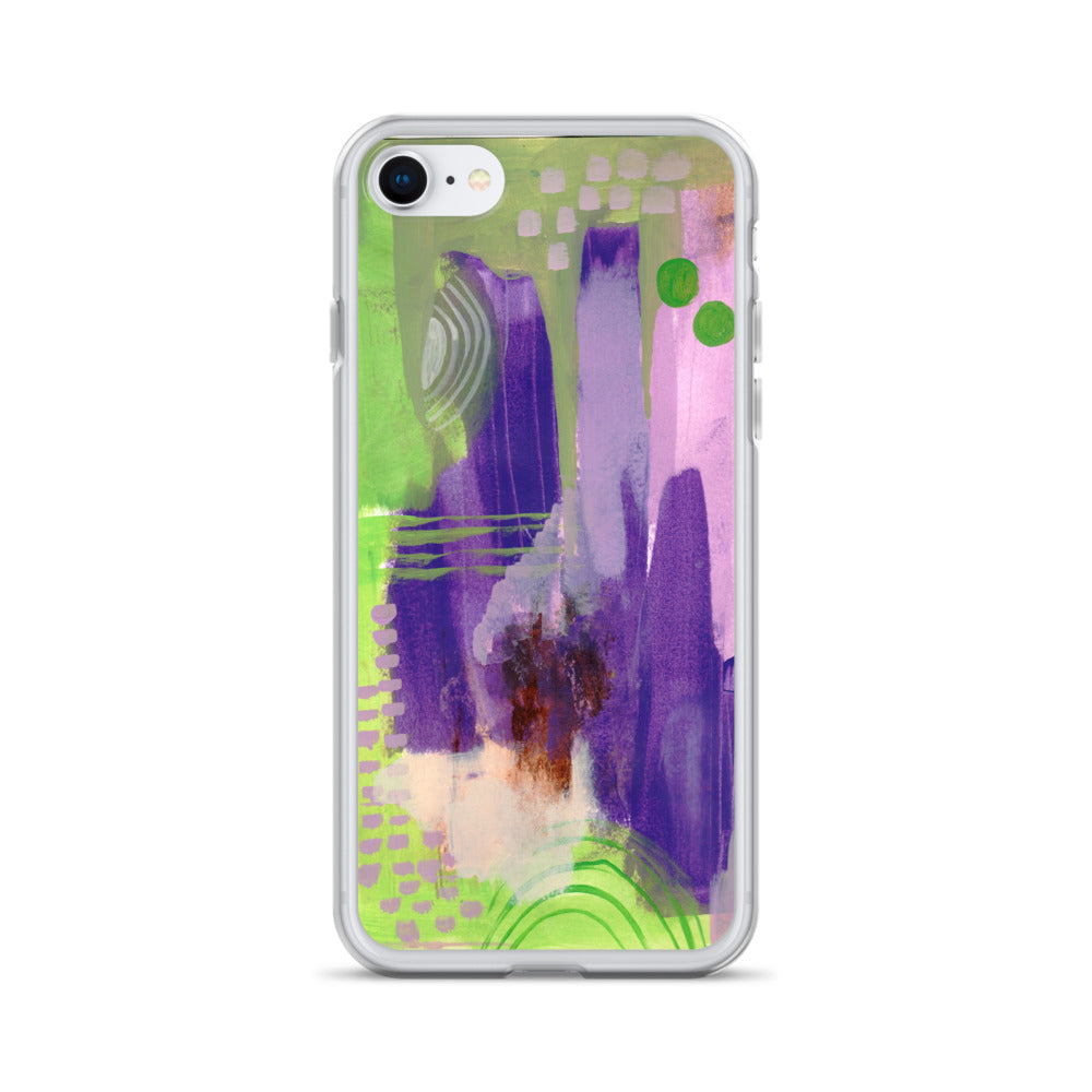 Purple Abstract II Clear Case for iPhone® - Aquamarine Design - Artistic Gifts for Women - Art by Artist Tania Herrera from Aquamarine Design Studio