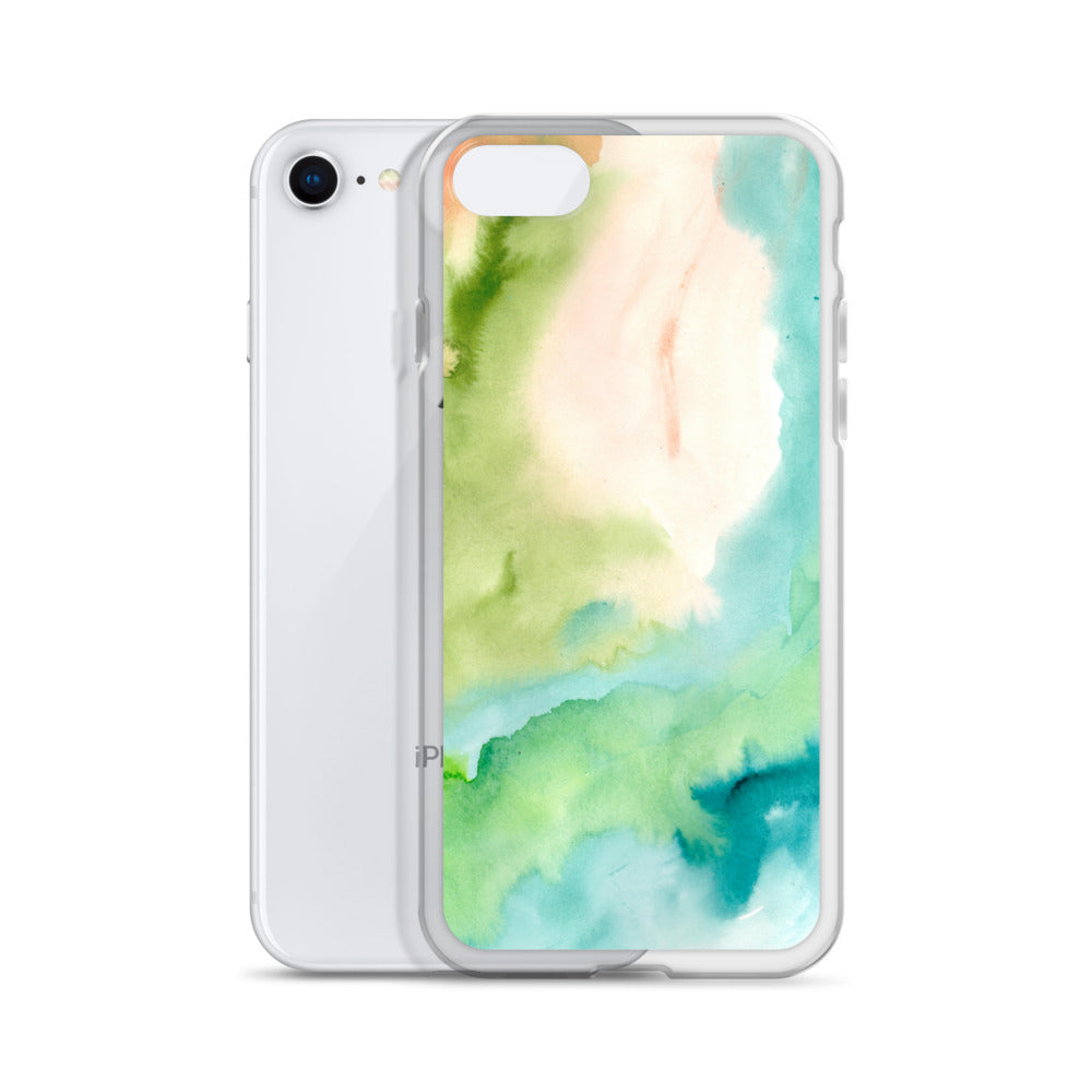 Soft Green Clear Case for iPhone® - Aquamarine Design - Artistic Gifts for Women - Art by Artist Tania Herrera from Aquamarine Design Studio