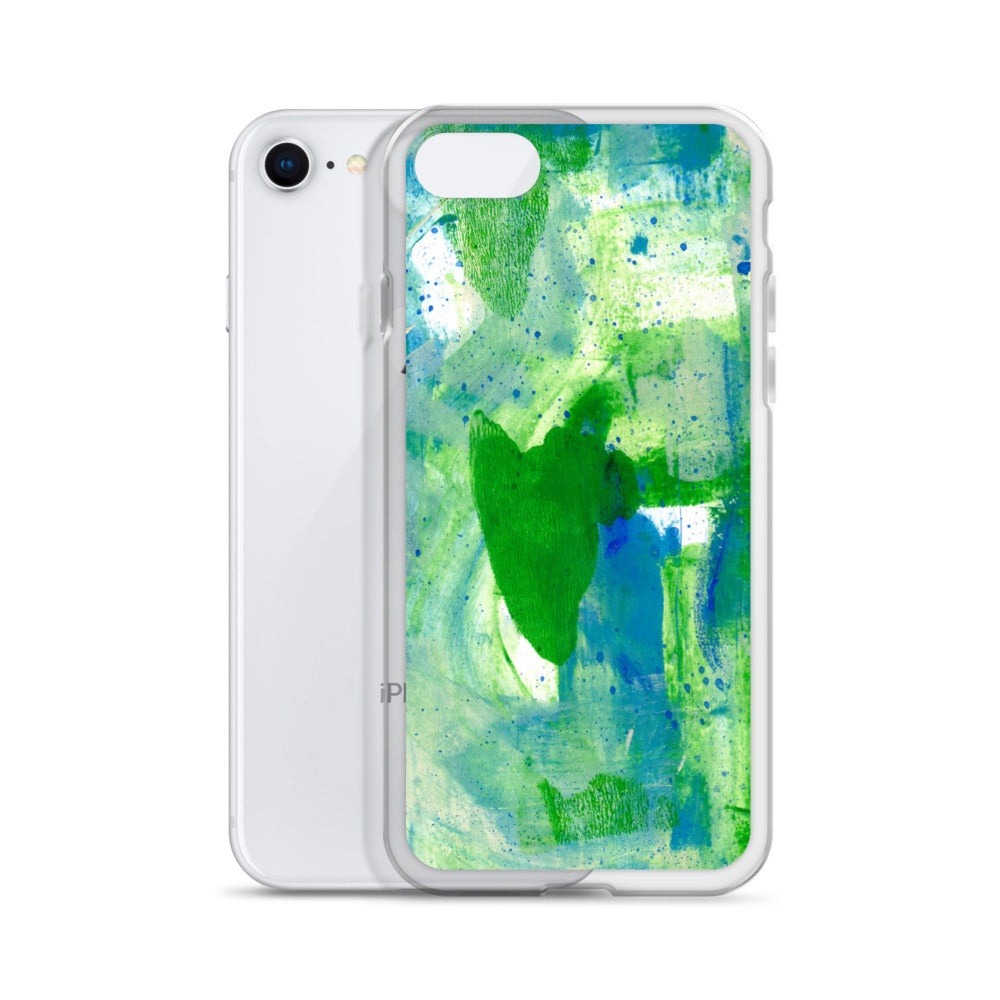 Green Mist Clear Case for iPhone® - Aquamarine Design - Artistic Gifts for Women - Art by Artist Tania Herrera from Aquamarine Design Studio