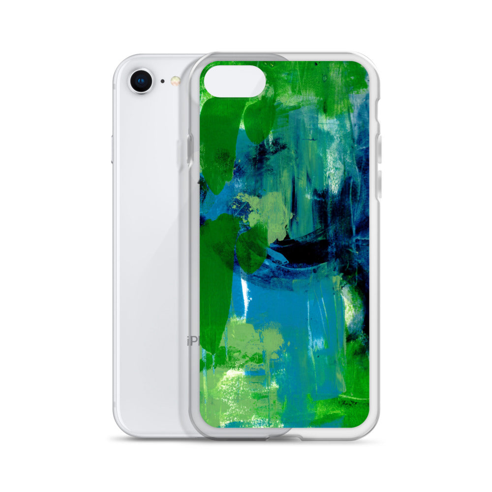 Cool Colors Clear Case for iPhone® - Aquamarine Design - Artistic Gifts for Women - Art by Artist Tania Herrera from Aquamarine Design Studio