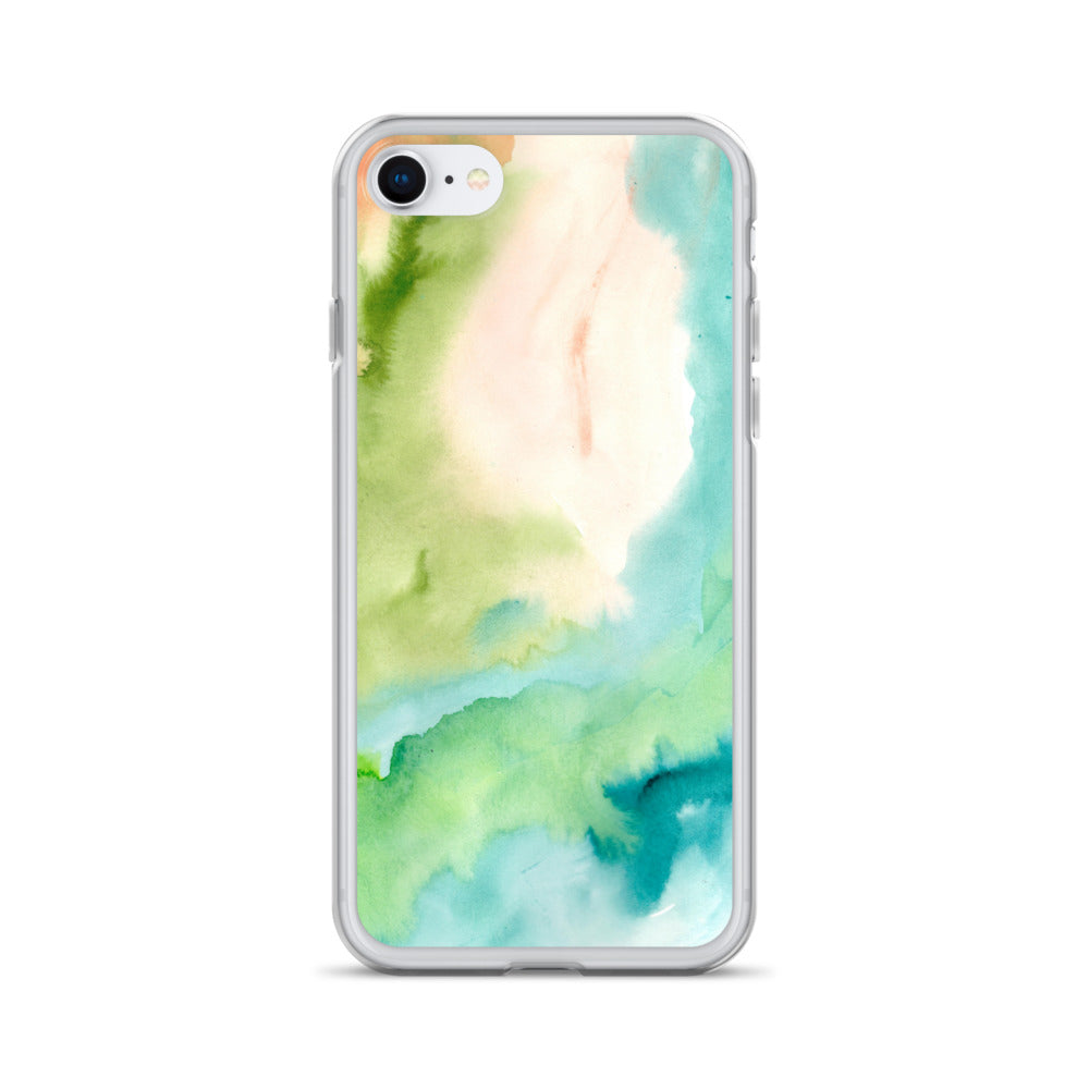 Soft Green Clear Case for iPhone® - Aquamarine Design - Artistic Gifts for Women - Art by Artist Tania Herrera from Aquamarine Design Studio