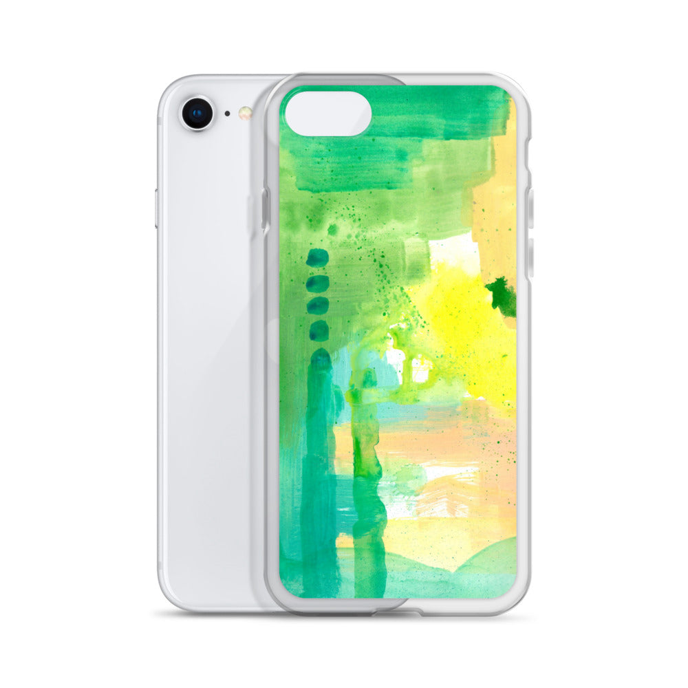 Aqua Abstract Design II Clear Case for iPhone® - Aquamarine Design - Artistic Gifts for Women - Art by Artist Tania Herrera from Aquamarine Design Studio