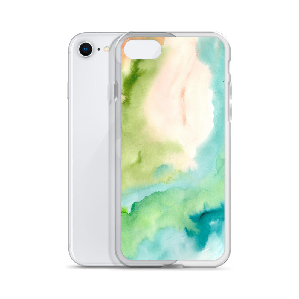 Soft Green Clear Case for iPhone® - Aquamarine Design - Artistic Gifts for Women - Art by Artist Tania Herrera from Aquamarine Design Studio
