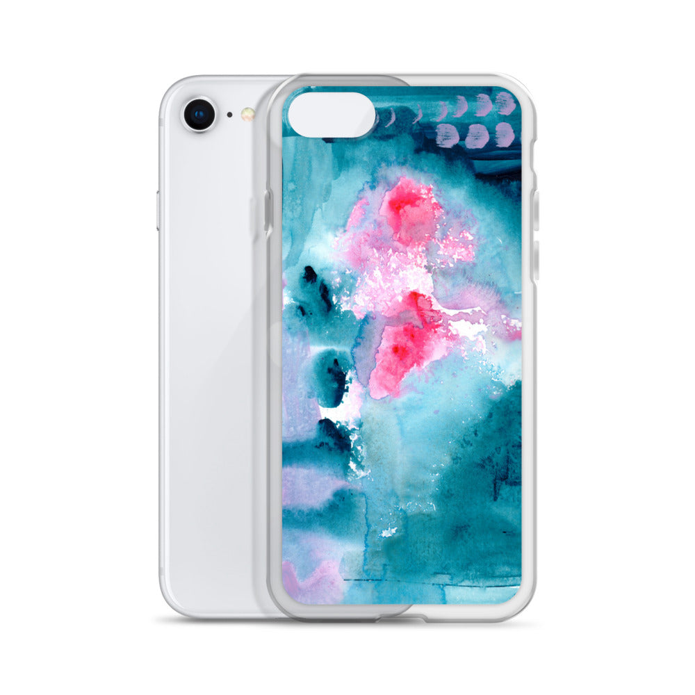 Magical Blue I Clear Case for iPhone® - Aquamarine Design - Artistic Gifts for Women - Art by Artist Tania Herrera from Aquamarine Design Studio