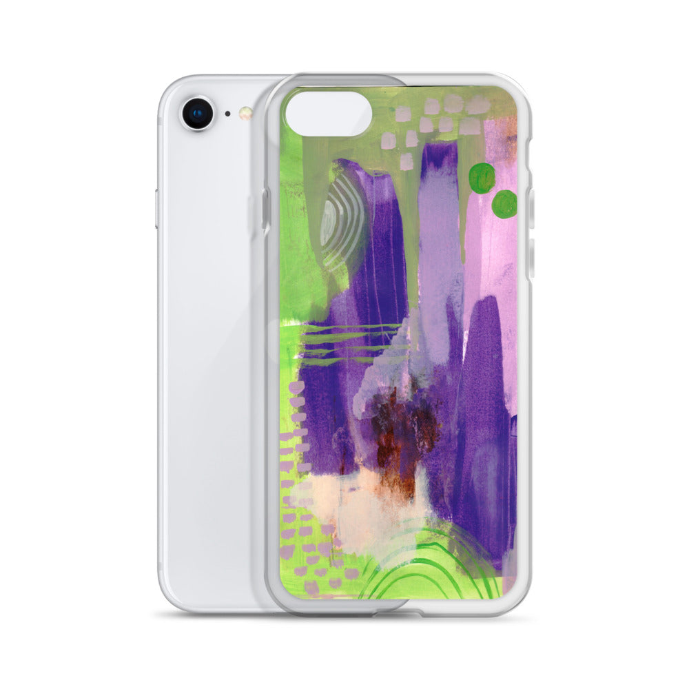 Purple Abstract II Clear Case for iPhone® - Aquamarine Design - Artistic Gifts for Women - Art by Artist Tania Herrera from Aquamarine Design Studio