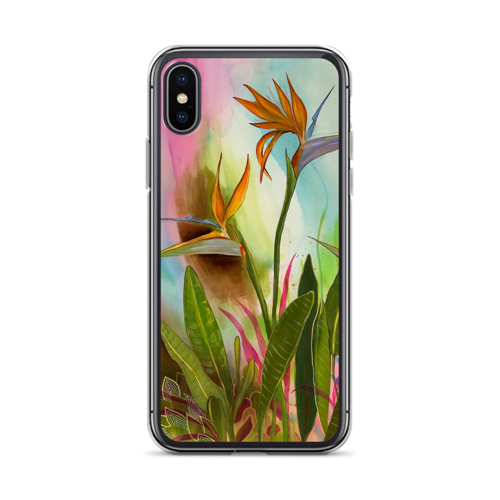 Birds in Paradise Clear Case for iPhone® - Aquamarine Design - Artistic Gifts for Women - Art by Artist Tania Herrera from Aquamarine Design Studio