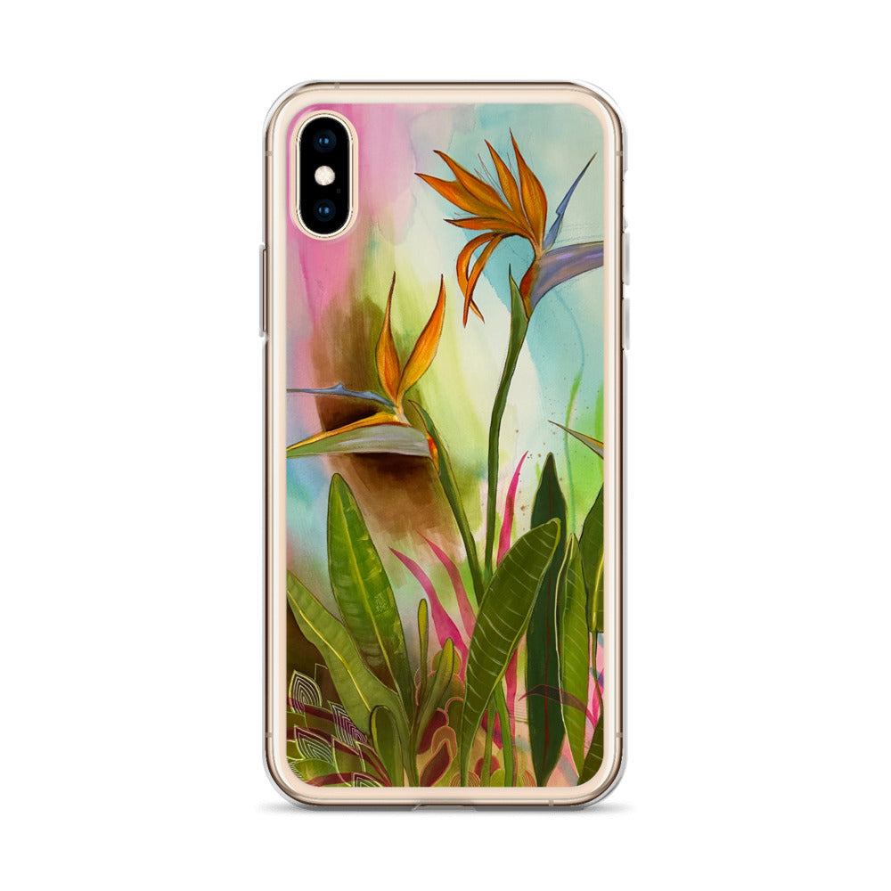 Birds in Paradise Clear Case for iPhone® - Aquamarine Design - Artistic Gifts for Women - Art by Artist Tania Herrera from Aquamarine Design Studio