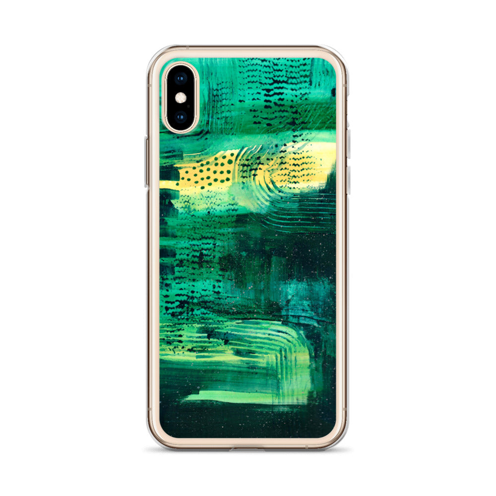 Deep Green Clear Case for iPhone® - Aquamarine Design - Artistic Gifts for Women - Art by Artist Tania Herrera from Aquamarine Design Studio