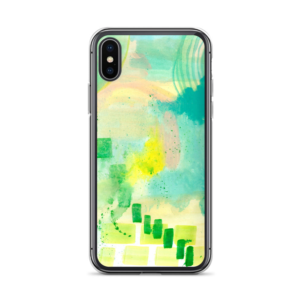 Abstract Aqua Clear Case for iPhone® - Aquamarine Design - Artistic Gifts for Women - Art by Artist Tania Herrera from Aquamarine Design Studio