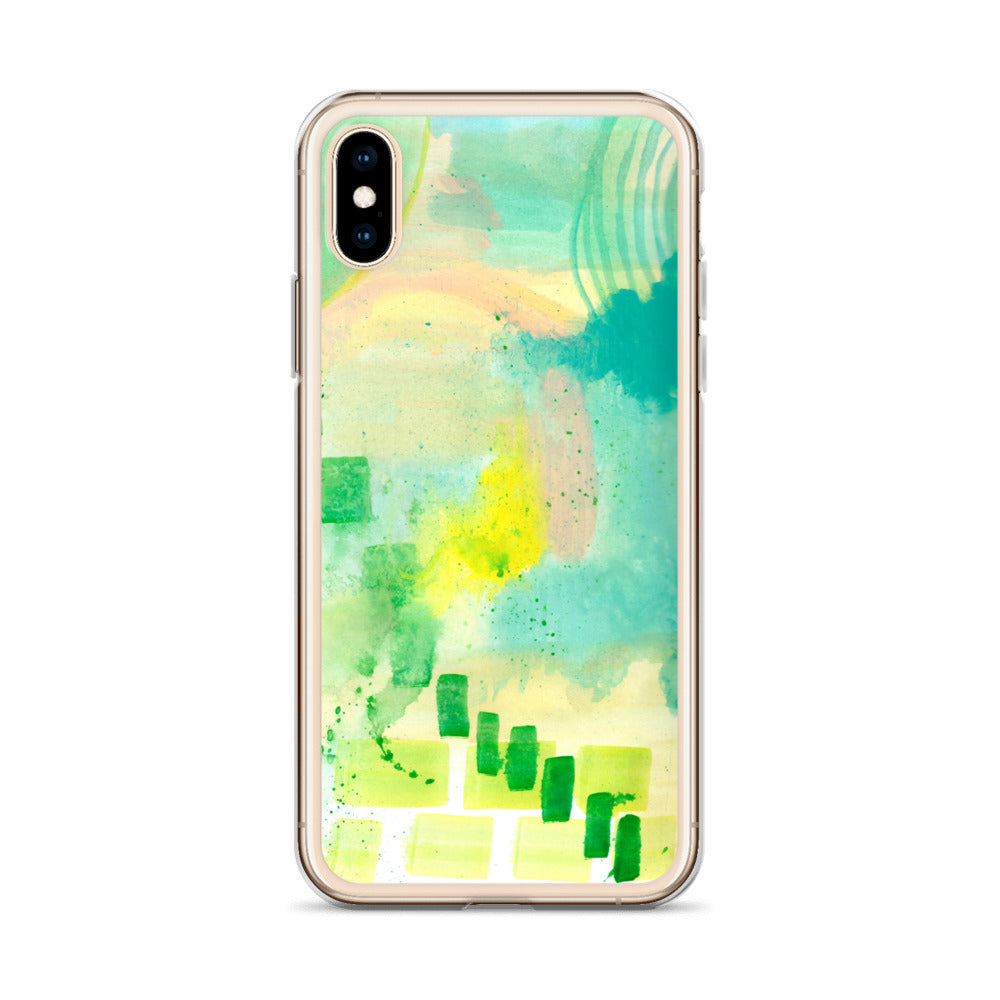 Abstract Aqua Clear Case for iPhone® - Aquamarine Design - Artistic Gifts for Women - Art by Artist Tania Herrera from Aquamarine Design Studio