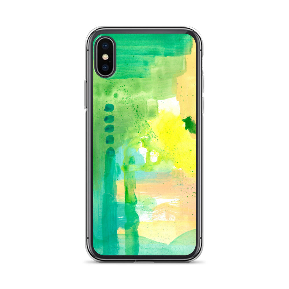 Aqua Abstract Design II Clear Case for iPhone® - Aquamarine Design - Artistic Gifts for Women - Art by Artist Tania Herrera from Aquamarine Design Studio