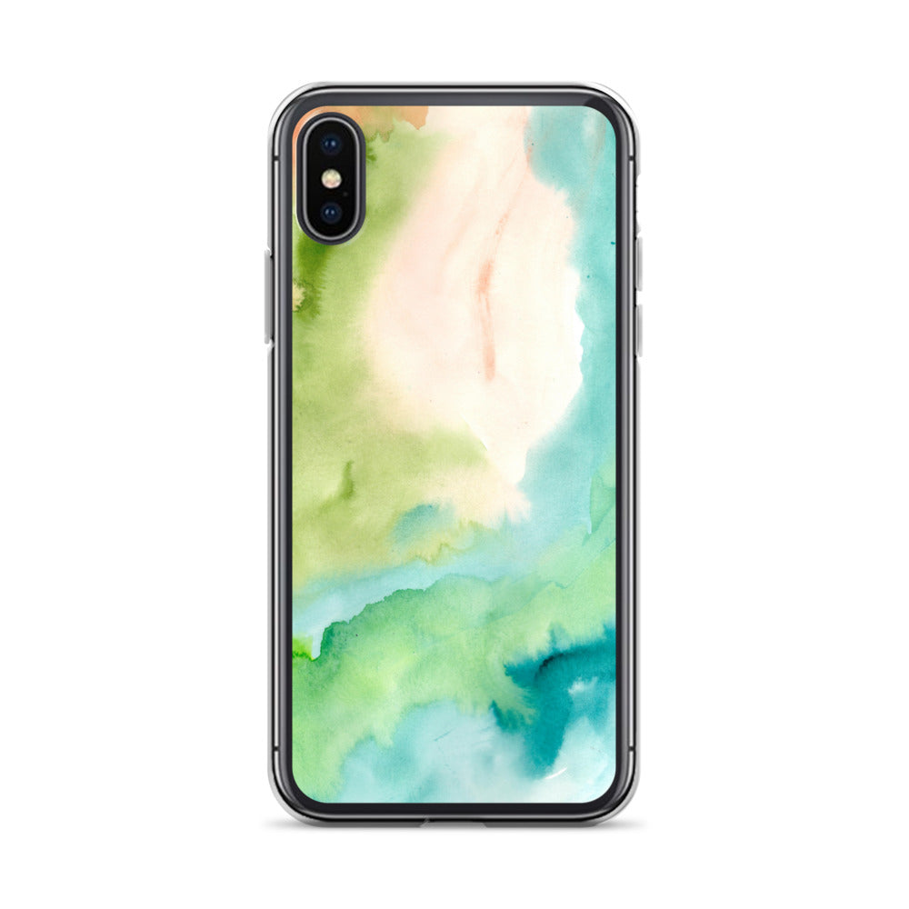 Soft Green Clear Case for iPhone® - Aquamarine Design - Artistic Gifts for Women - Art by Artist Tania Herrera from Aquamarine Design Studio