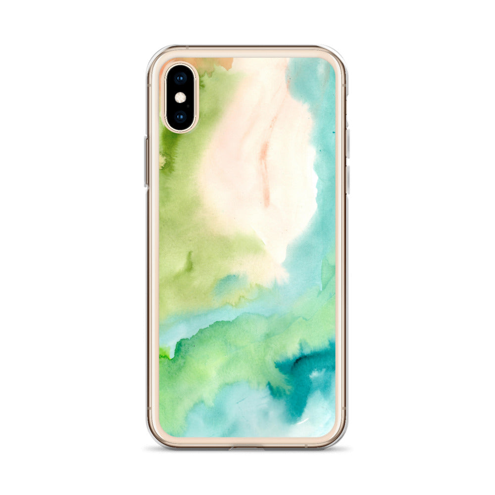 Soft Green Clear Case for iPhone® - Aquamarine Design - Artistic Gifts for Women - Art by Artist Tania Herrera from Aquamarine Design Studio