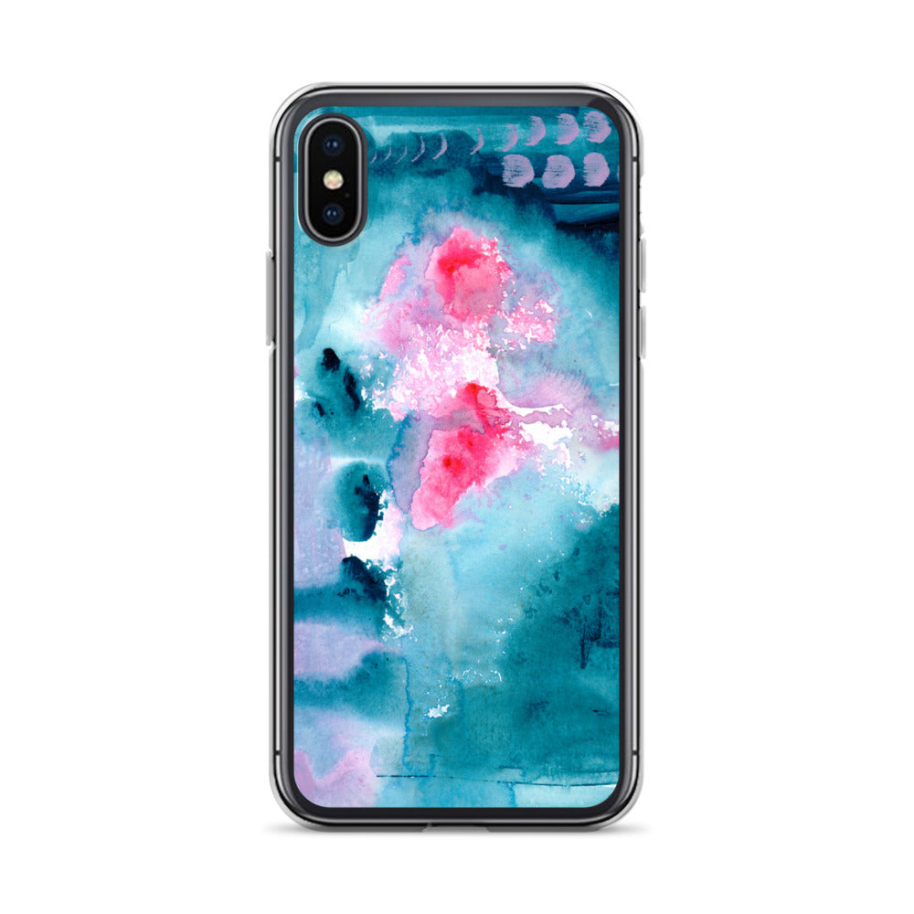 Magical Blue I Clear Case for iPhone® - Aquamarine Design - Artistic Gifts for Women - Art by Artist Tania Herrera from Aquamarine Design Studio