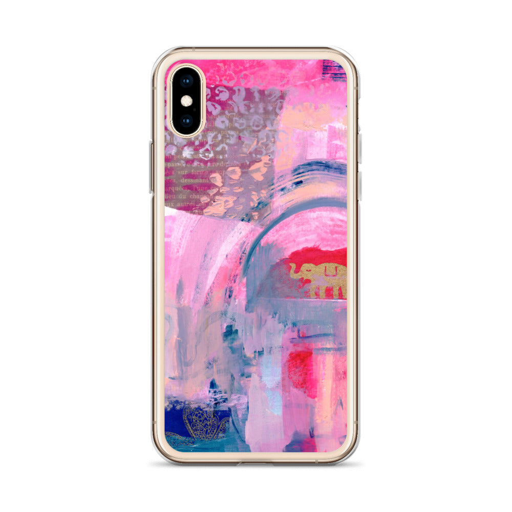 Collage Design Clear Case for iPhone® - Aquamarine Design - Artistic Gifts for Women - Art by Artist Tania Herrera from Aquamarine Design Studio