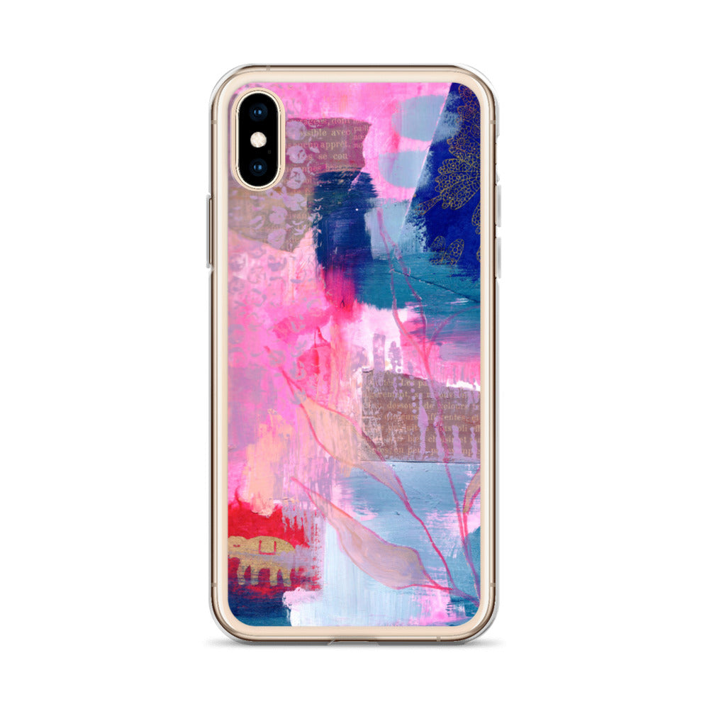 Collage Design Clear Case for iPhone® - Aquamarine Design - Artistic Gifts for Women - Art by Artist Tania Herrera from Aquamarine Design Studio