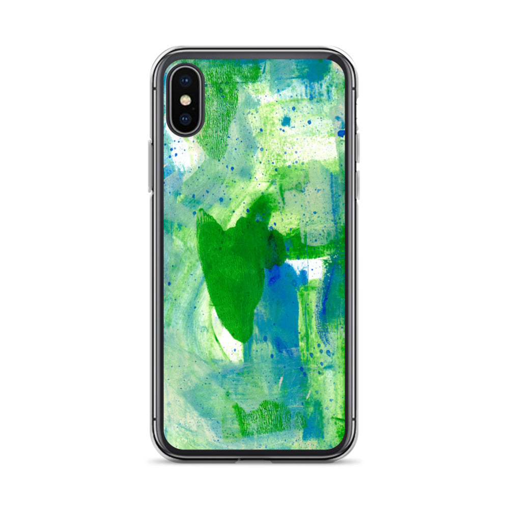 Green Mist Clear Case for iPhone® - Aquamarine Design - Artistic Gifts for Women - Art by Artist Tania Herrera from Aquamarine Design Studio