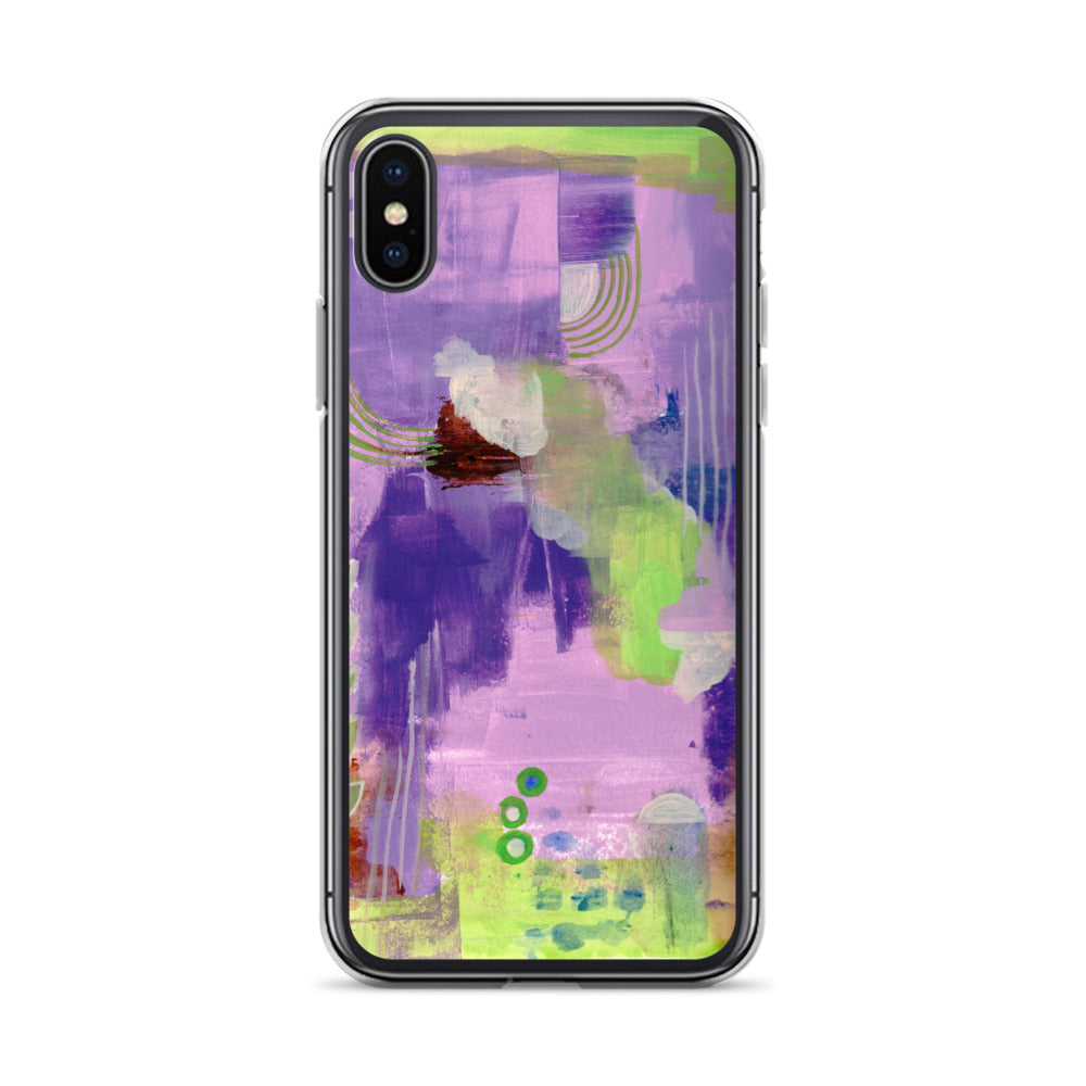 Purple Abstract I Clear Case for iPhone® - Aquamarine Design - Artistic Gifts for Women - Art by Artist Tania Herrera from Aquamarine Design Studio