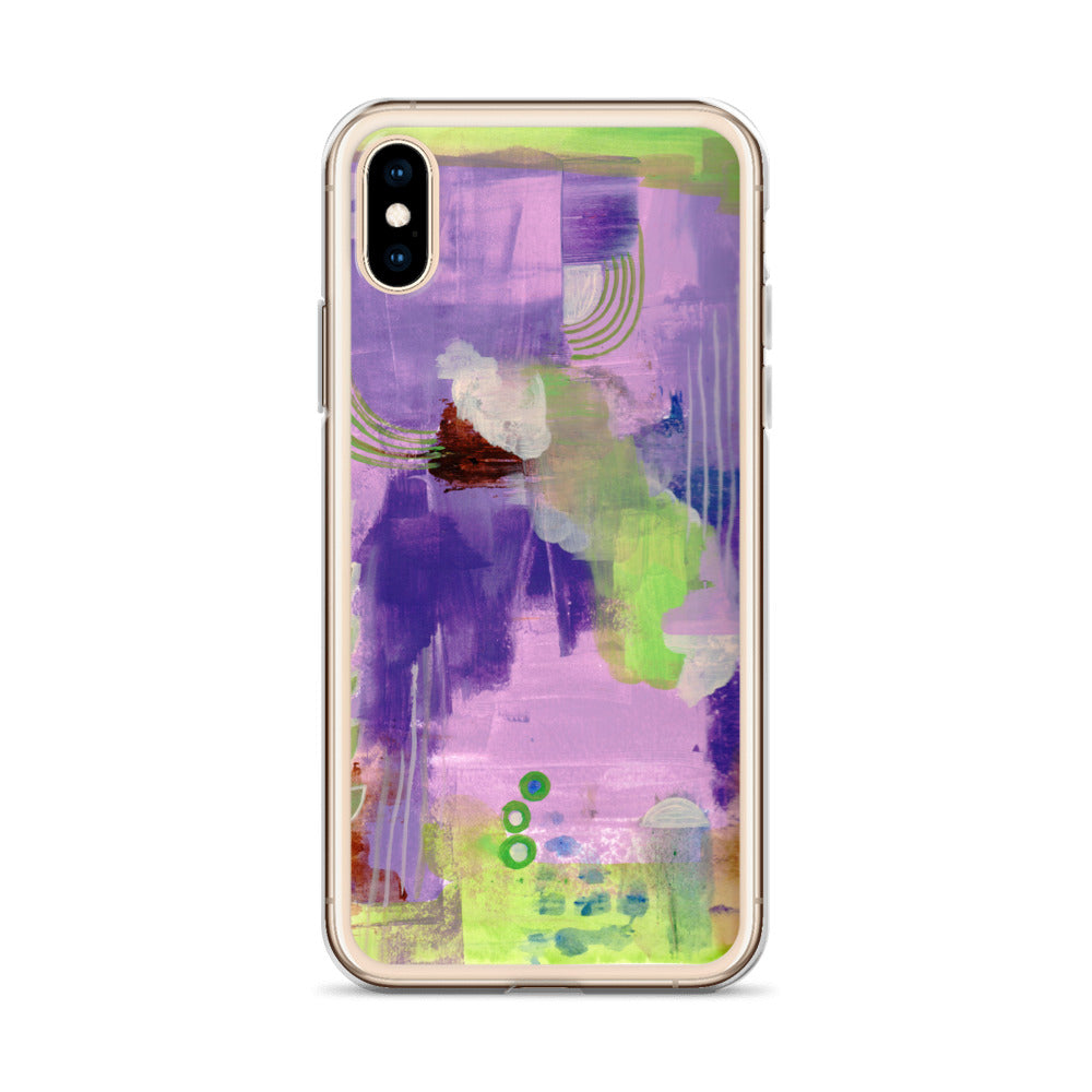 Purple Abstract I Clear Case for iPhone® - Aquamarine Design - Artistic Gifts for Women - Art by Artist Tania Herrera from Aquamarine Design Studio