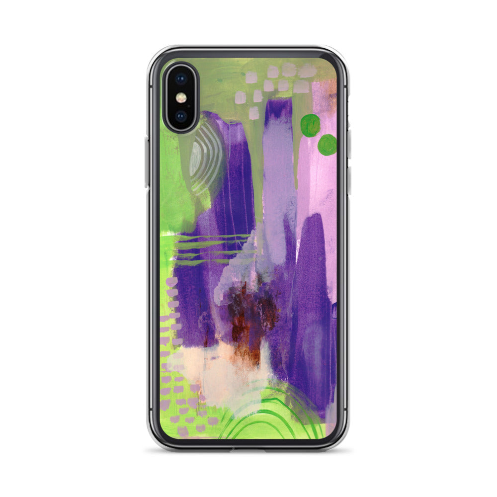 Purple Abstract II Clear Case for iPhone® - Aquamarine Design - Artistic Gifts for Women - Art by Artist Tania Herrera from Aquamarine Design Studio
