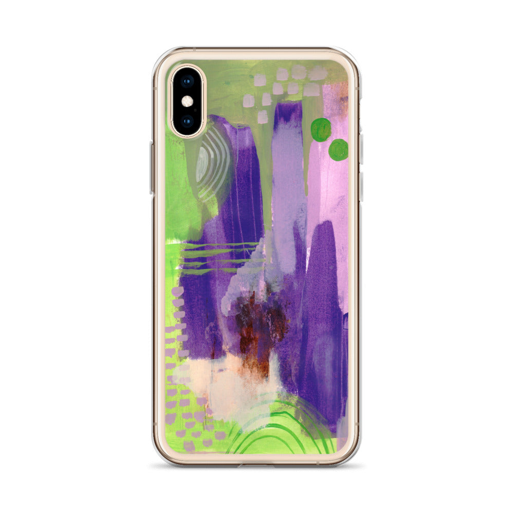 Purple Abstract II Clear Case for iPhone® - Aquamarine Design - Artistic Gifts for Women - Art by Artist Tania Herrera from Aquamarine Design Studio