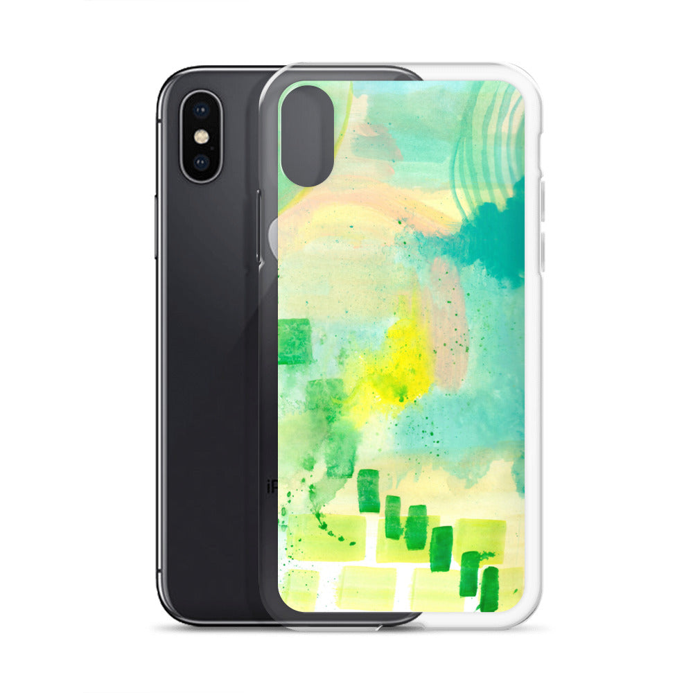 Abstract Aqua Clear Case for iPhone® - Aquamarine Design - Artistic Gifts for Women - Art by Artist Tania Herrera from Aquamarine Design Studio