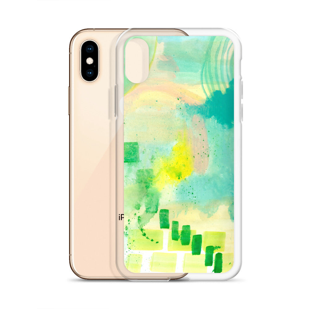 Abstract Aqua Clear Case for iPhone® - Aquamarine Design - Artistic Gifts for Women - Art by Artist Tania Herrera from Aquamarine Design Studio
