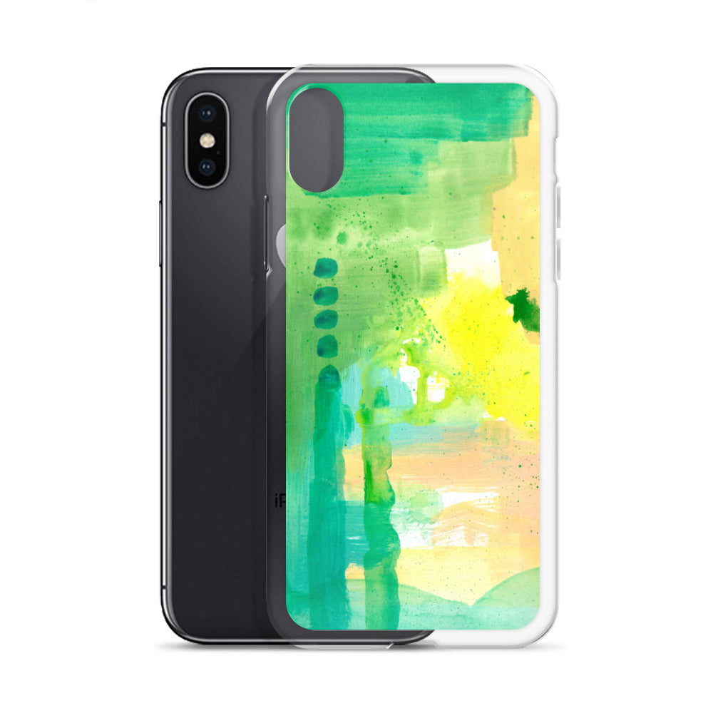Aqua Abstract Design II Clear Case for iPhone® - Aquamarine Design - Artistic Gifts for Women - Art by Artist Tania Herrera from Aquamarine Design Studio