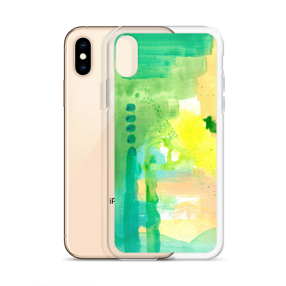 Aqua Abstract Design II Clear Case for iPhone® - Aquamarine Design - Artistic Gifts for Women - Art by Artist Tania Herrera from Aquamarine Design Studio