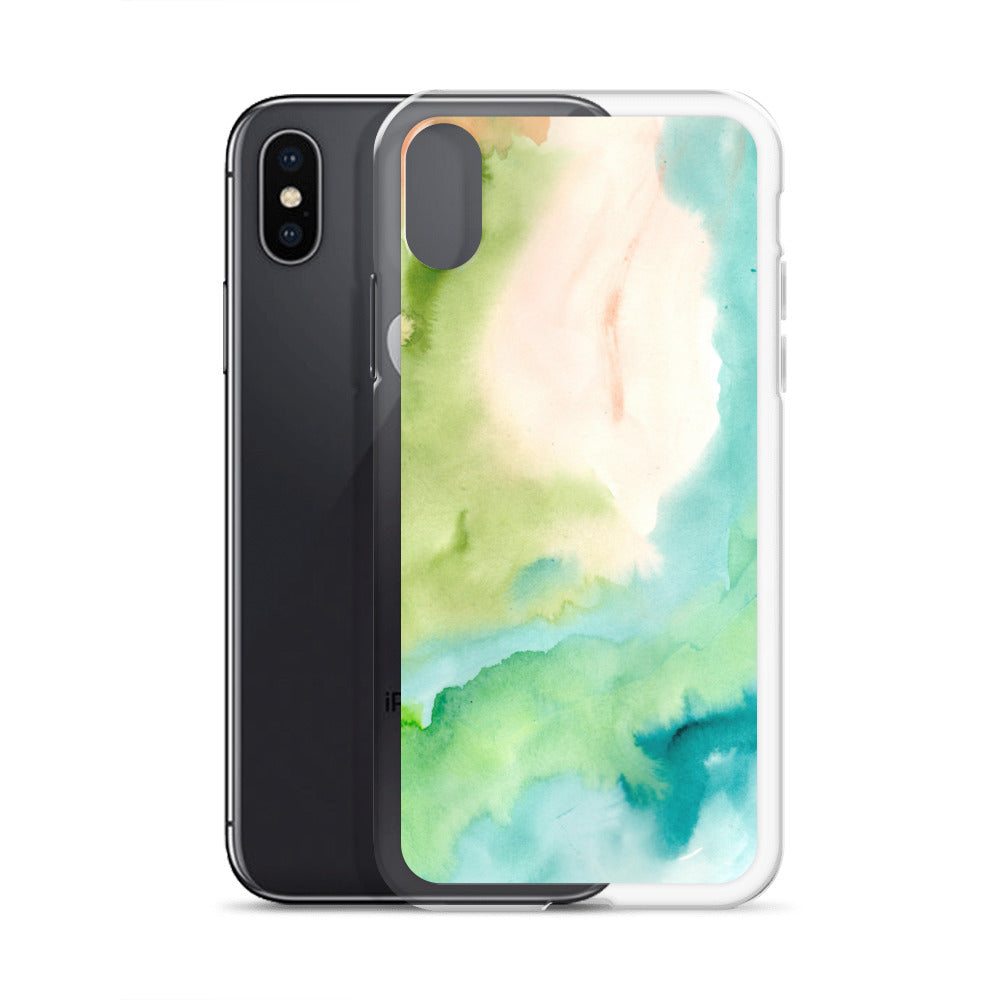 Soft Green Clear Case for iPhone® - Aquamarine Design - Artistic Gifts for Women - Art by Artist Tania Herrera from Aquamarine Design Studio