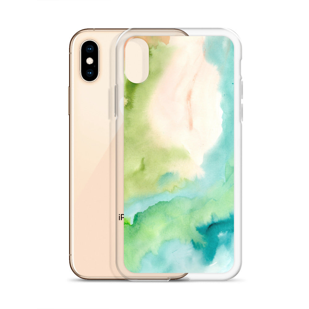 Soft Green Clear Case for iPhone® - Aquamarine Design - Artistic Gifts for Women - Art by Artist Tania Herrera from Aquamarine Design Studio