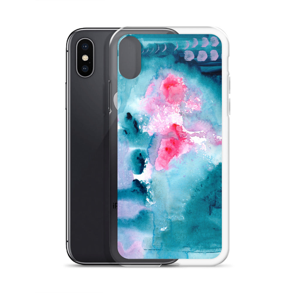Magical Blue I Clear Case for iPhone® - Aquamarine Design - Artistic Gifts for Women - Art by Artist Tania Herrera from Aquamarine Design Studio