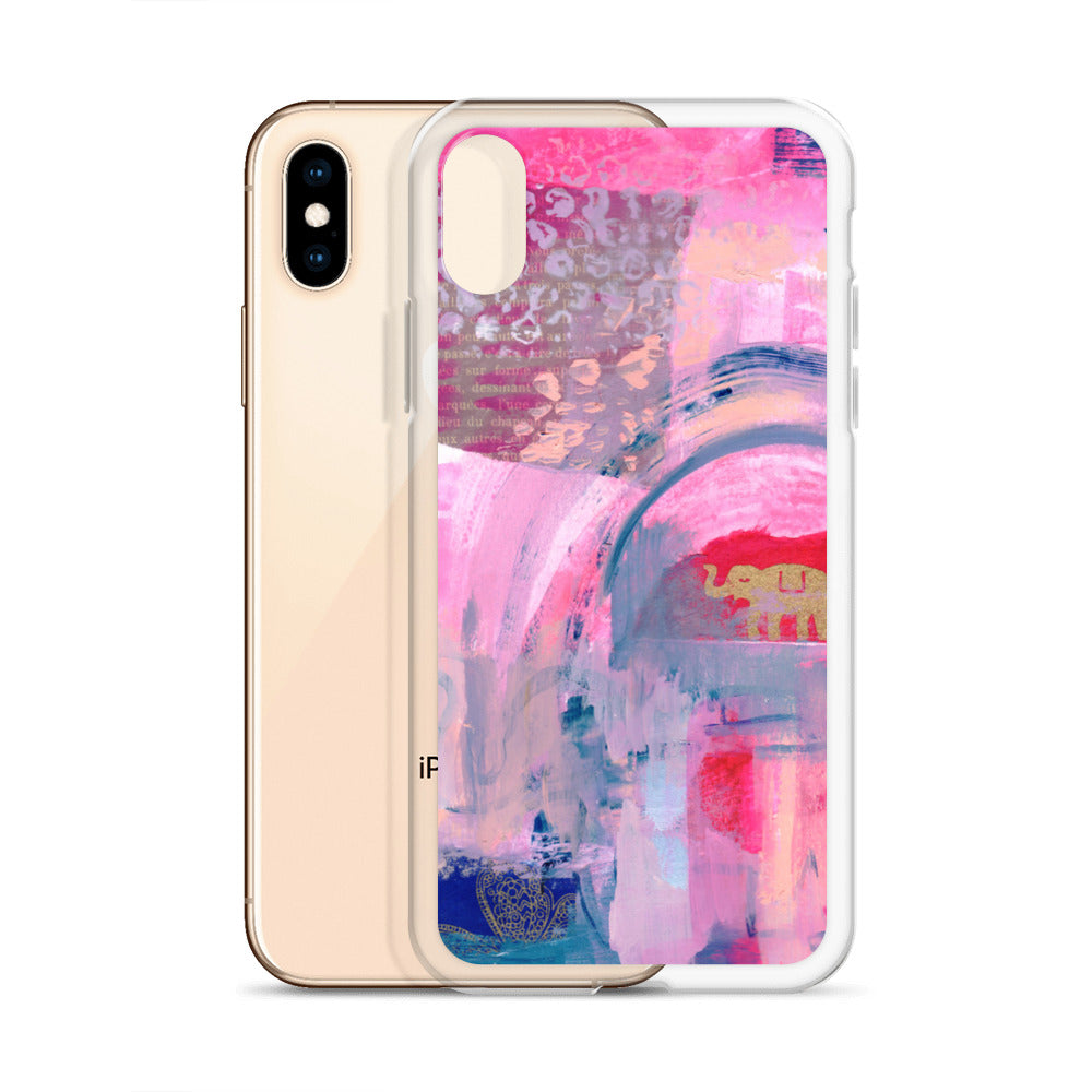 Collage Design Clear Case for iPhone® - Aquamarine Design - Artistic Gifts for Women - Art by Artist Tania Herrera from Aquamarine Design Studio